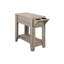 Table d'appoint avec finition en stratifié taupe foncé, idéale pour le salon et la chambre à coucher, avec des options pratiques