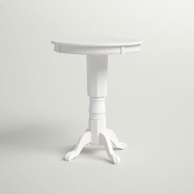 Table ronde en bois massif de 30,25 po Adelaida