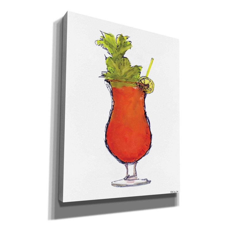 «Bloody Mary» par Stellar Design Studio, art mural sur toile, H 34 po x l 26 po x P 1,5 po