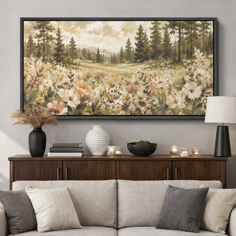 Impression sur toile encadrée très douce, 30" H x 60" W x 1.5" D, Black