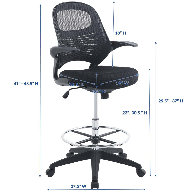 Chaise de dessin noir Advance par Modway