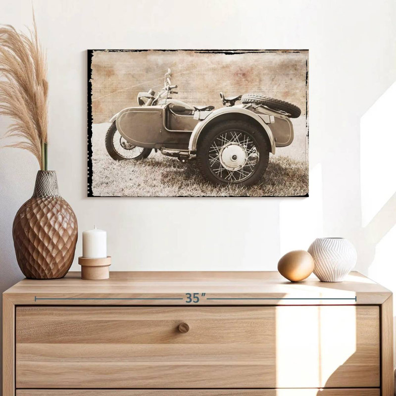 Mehar Ural Motorcycle, 16" H x 24" W