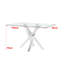 Addicus 130Cm L x 80Cm W Metal and Glass Rectangular Dining Table-902118552