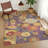 Machine Washable Indoor/Outdoor Chantille ACN2293 Floral Rug-357662835