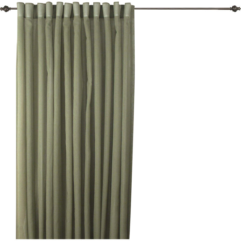 Aonan Semi Sheer Curtain Single Panel, Olive