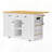 Rolling Kitchen Island with Drop Leaf and Multiple Storage Racks-1368944345