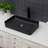24"X13.5" Black Ceramic Rectangular Vessel Bathroom Sink-124471340