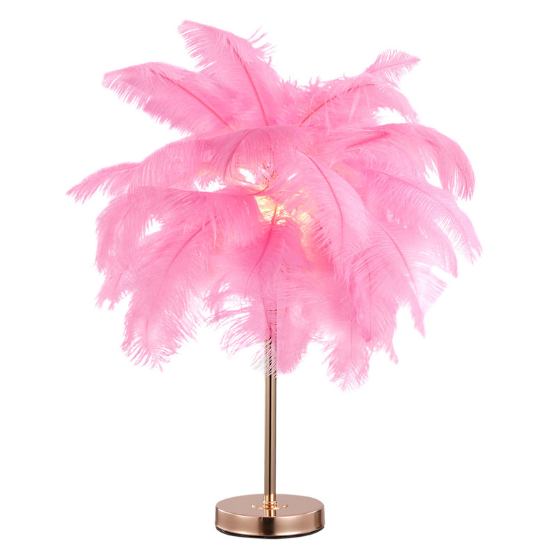 Aijalon Metal Table Lamp, Pink