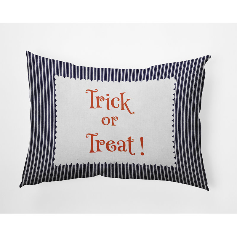 Striped Outdoor Reversible Throw Pillow, Navy