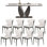 Italian style simple rectangular dining table sets