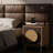 21" Modern Nightstand with 2 Drawers and Color-Block Wood Grain Design