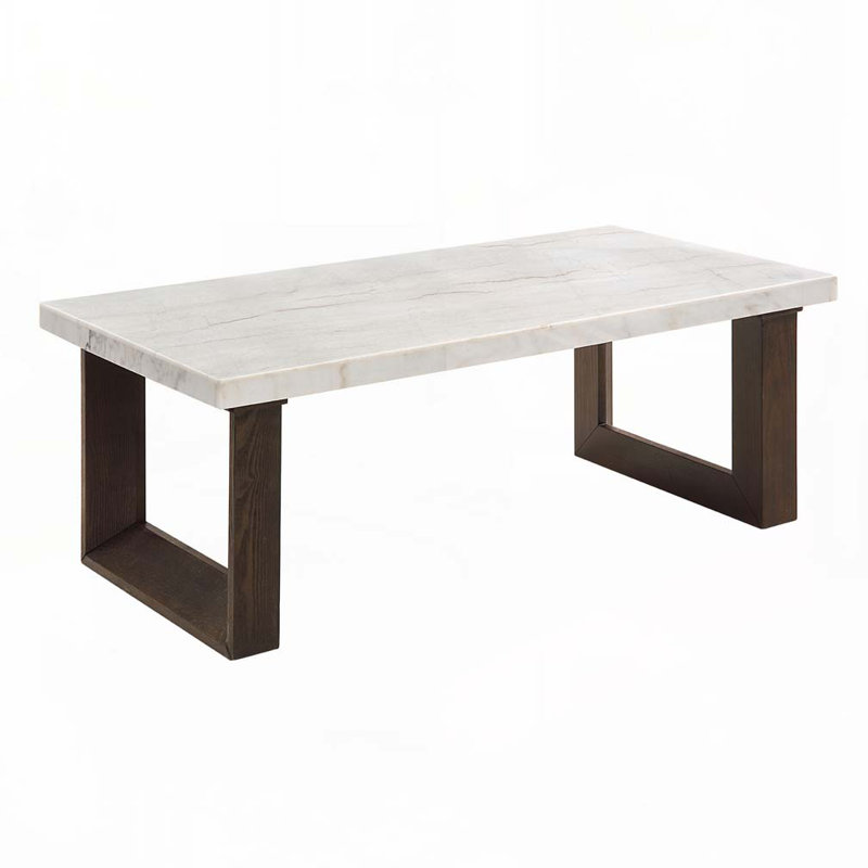 Table basse en marbre avec base traîneau