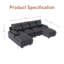 Canapé modulaire rembourré symétrique à 6 places 109,8 po x 55,9 po avec coussins de taille 109,8 po x 55,9 po-1251463631