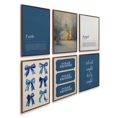 Silent & Bright Set of 6 Canvas Prints