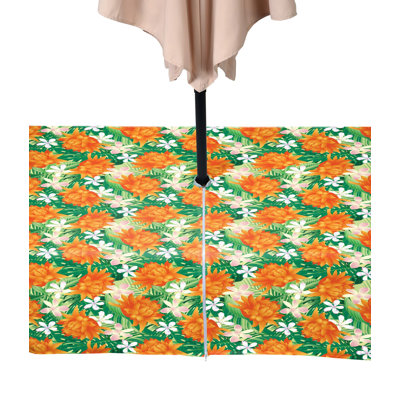 Tropical Plumeria Outdoor Water Repellent Tablecloth