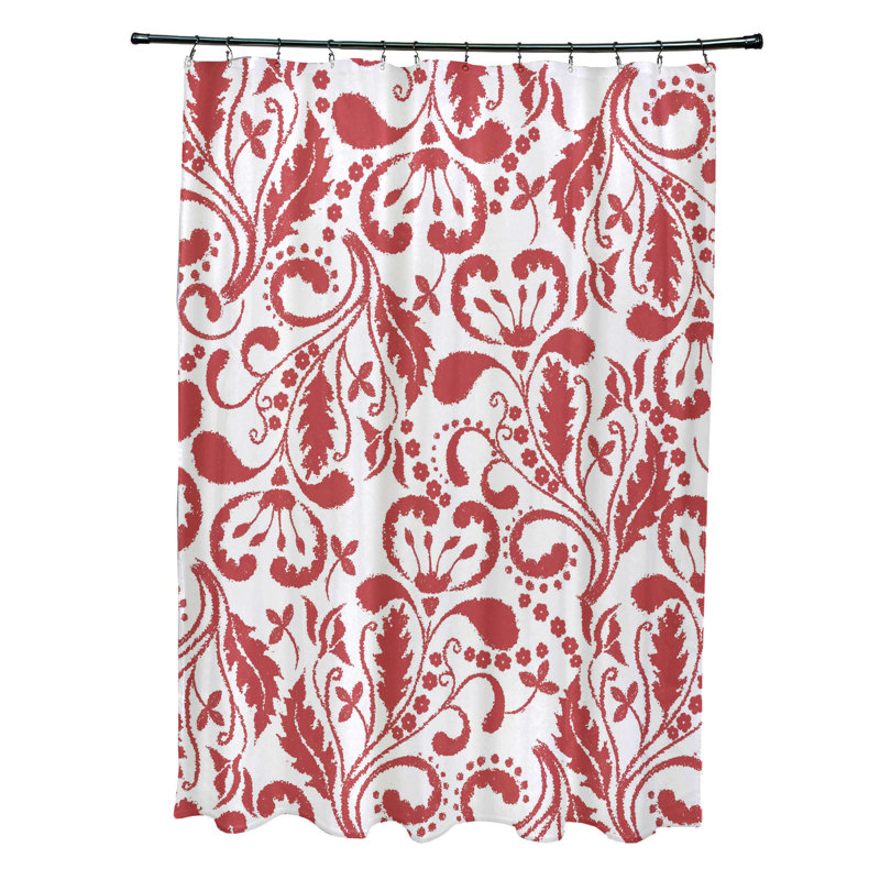 Rushford Floral Shower Curtain, Orange