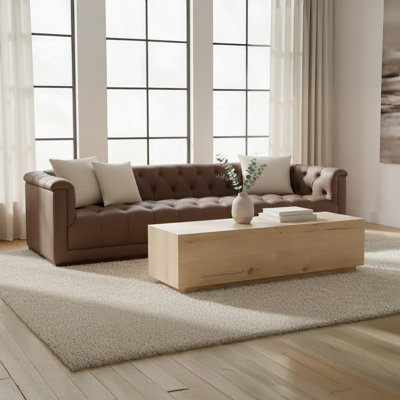  Table basse en chêne rustique
