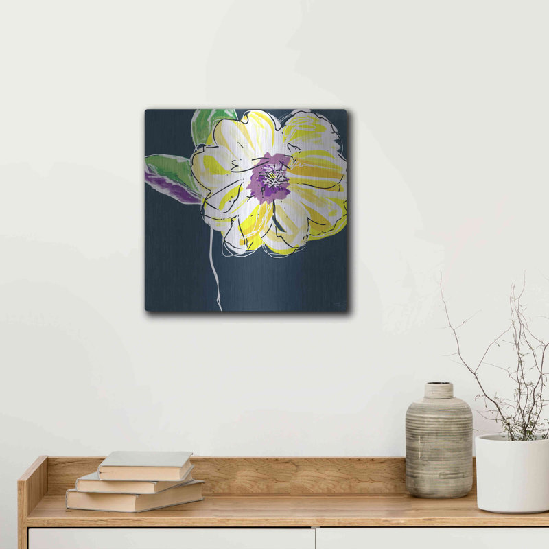 «Yellow Rose» par Linda Woods, H 12 po x l 12 po