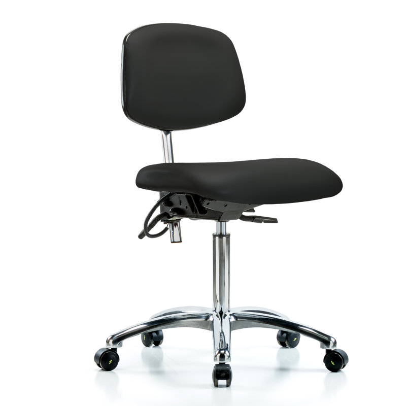Chaise antistatique, Noir, Roulettes, Non inclus