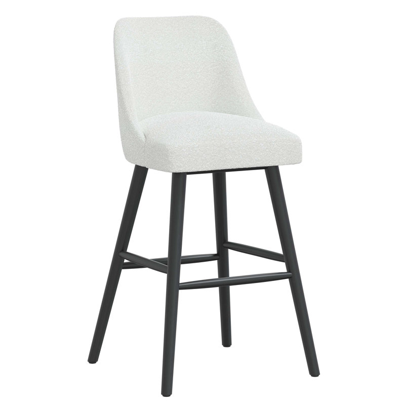 Tabouret de bar et de comptoir Gallie, Tabouret de bar (siège d'une hauteur de 31 po), Velours éclipse Monaco
