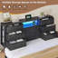 Modern Storage Bed Frame with LED Headboard, USB Charging & Under-Bed Drawers - Full/Queen/King Size-447380662-447380649