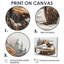 «Grizzly Bear Into The Winter Landscape III», art mural encadré d'ours - 3 panneaux-608049417-608049422-608049654