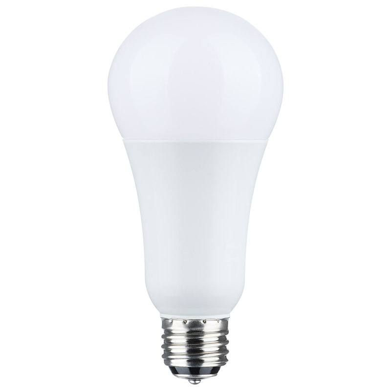 5/14/20 Watt A21 LED 3-Way Lamp White Finish 5000K CCT Medium Double Contact Base 120 Volt, 3000 Kelvins