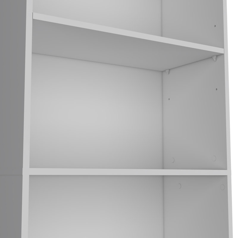 Bibliothèque Bkhome, Individuel, Blanc, (5 Shelves) 71.1"H x 24.7"W x 11.7"D
