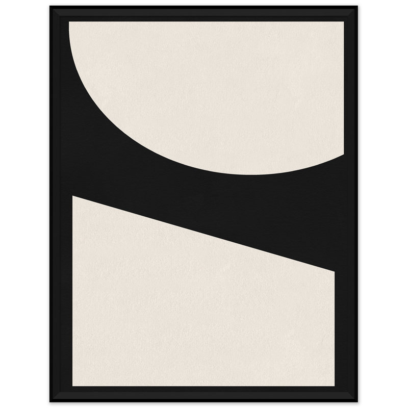 Graphic Shapes In Black And Cream 1 Print