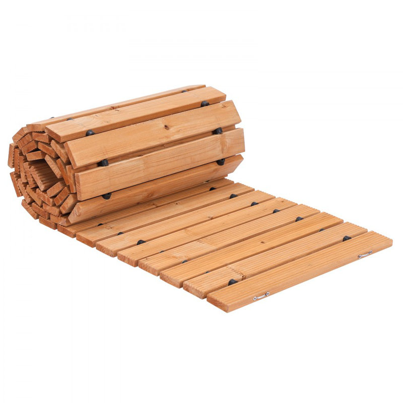 Passerelle de jardin en bois, H 0,6 po x l 96 po x P 17 po