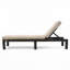 Chaise longue d'extérieur 2 pièces en rotin