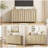 59" Fluted Sideboard With Storage, Large Buffet Cabinet With 4 Doors For Kitchen And Living Room-528691686