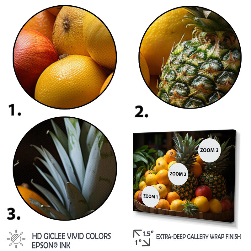 Caraibe Tropical Delight, reproduction d'art sur toile encadrée, H 34 po x l 44 po x P 1,5 po, Cadre flottant blanc