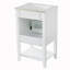 Meuble-lavabo simple de 20 po avec plateau en céramique Shavit-793848723