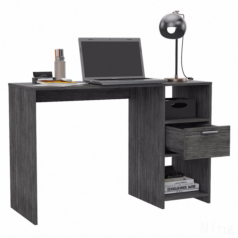 Computer Desk, with One Drawer & Two Shelves