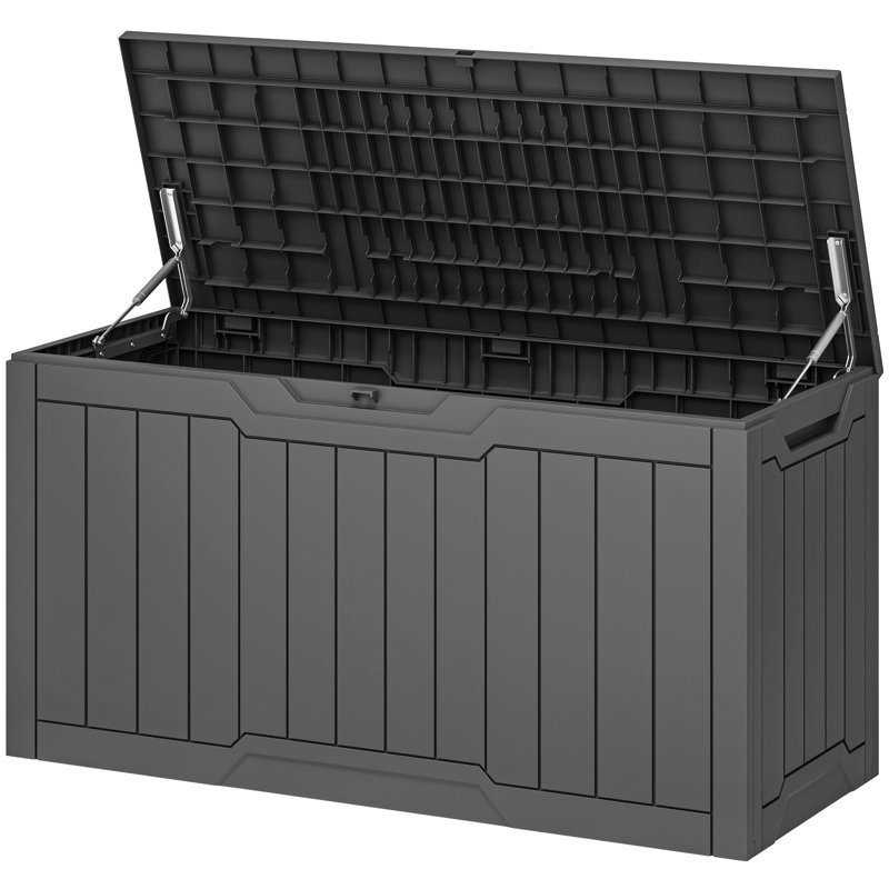 Boîte de rangement en résine Balconera, Gris, 80