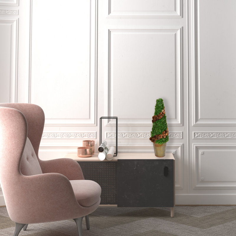 Cèdre artificiel en forme de pomme de pin, H 18 po x l 5 po x P 5 po
