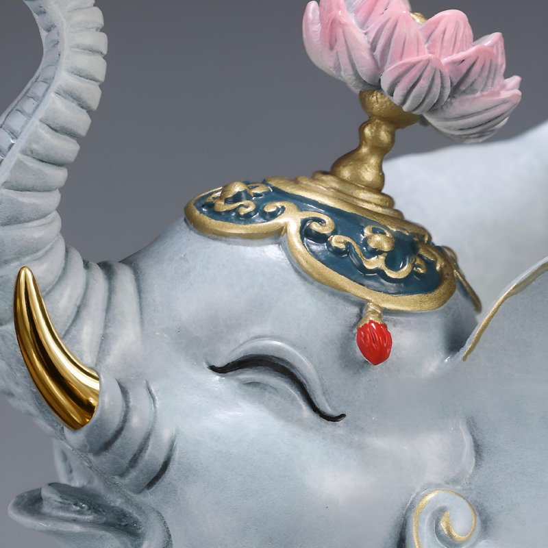 Statue d'éléphant en laiton complexe - nouvelle œuvre d'art de style chinois