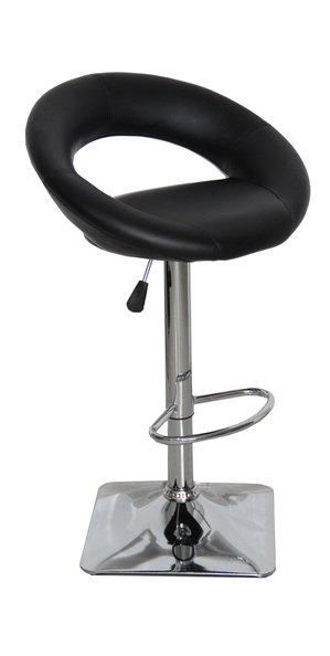 Tabouret tournant à hauteur réglable Bulkley, Noir