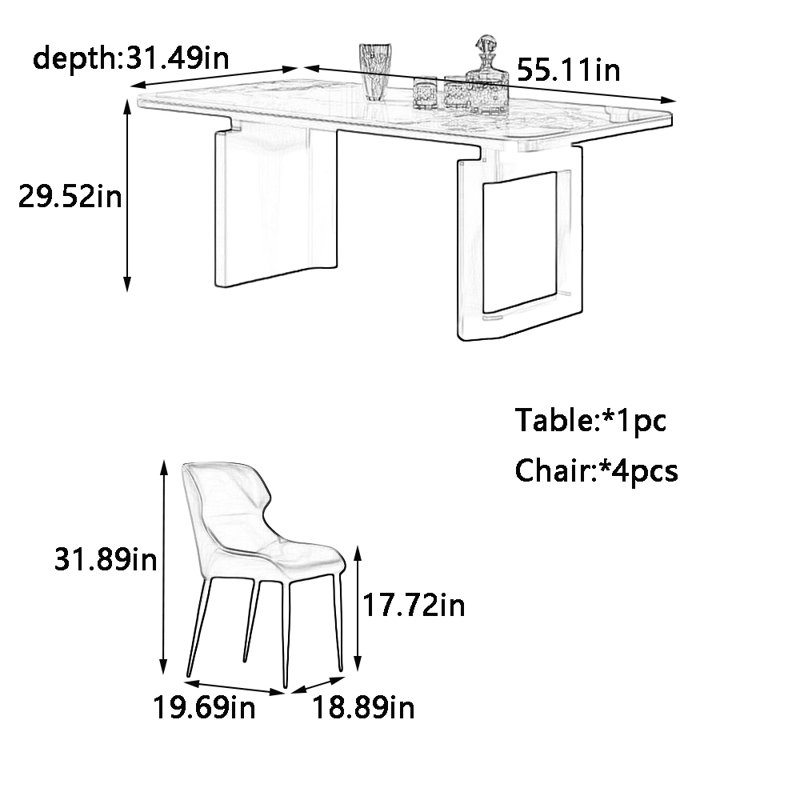 Halbert, 29.52"H x 55.11"L x 31.49"W