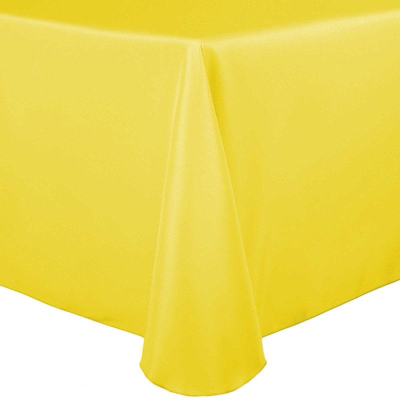 Solid Color Round Tablecloth, 1, 120" x 72", Lemon