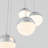 5 - Light Chrome LED Sphere Pendant