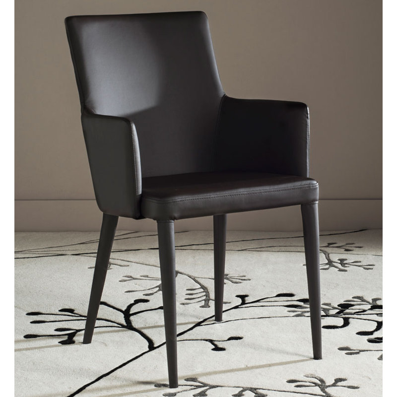 20'' H Metal Armchair, Brown Velvet
