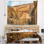 Paysage orange autumn mountains tuscany tapisserie-28506884