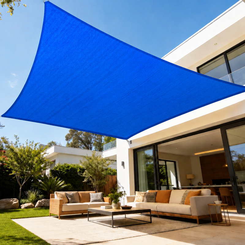 Royal Shade Rectangle 200 GSM Sun Shade Sail, Blue, 10 ft. x 13 ft.