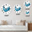 Bleu cachalot sur fond blanc I - Horloge murale nautique et côtière-113554352