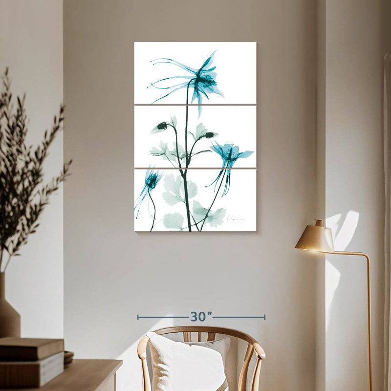 Harnek Aqua Columbine, 57" H x 36" W