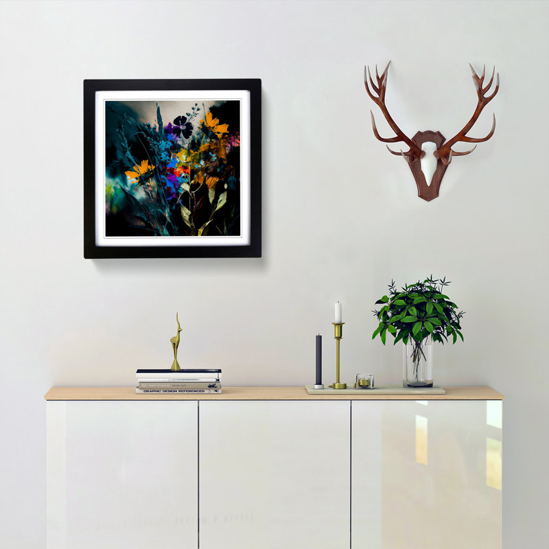 Wildflowers No.3 - Framed Print, Black