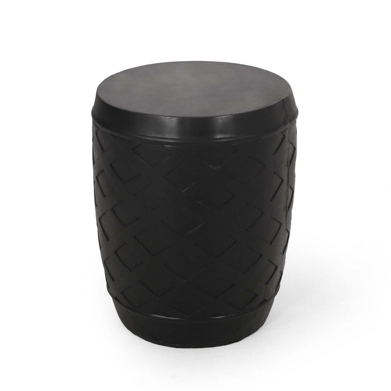 Table d'appoint contemporaine en béton léger avec un design en treillis pour une vie moderne et un placement facile