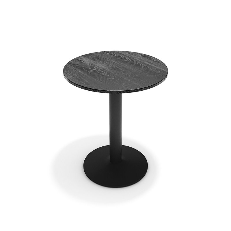 Stannards Round Metal Base Dining Table, Black